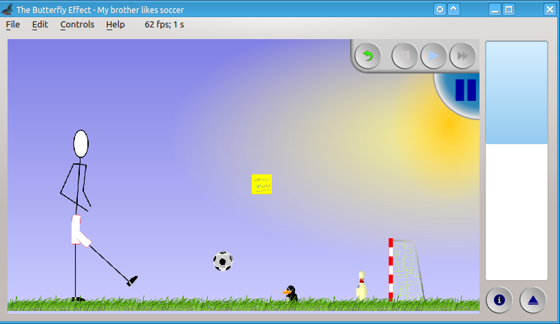 New level brother plays soccer with our penguin